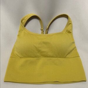 PINK Victoria's Secret Mustard Ribbed Sports Bra